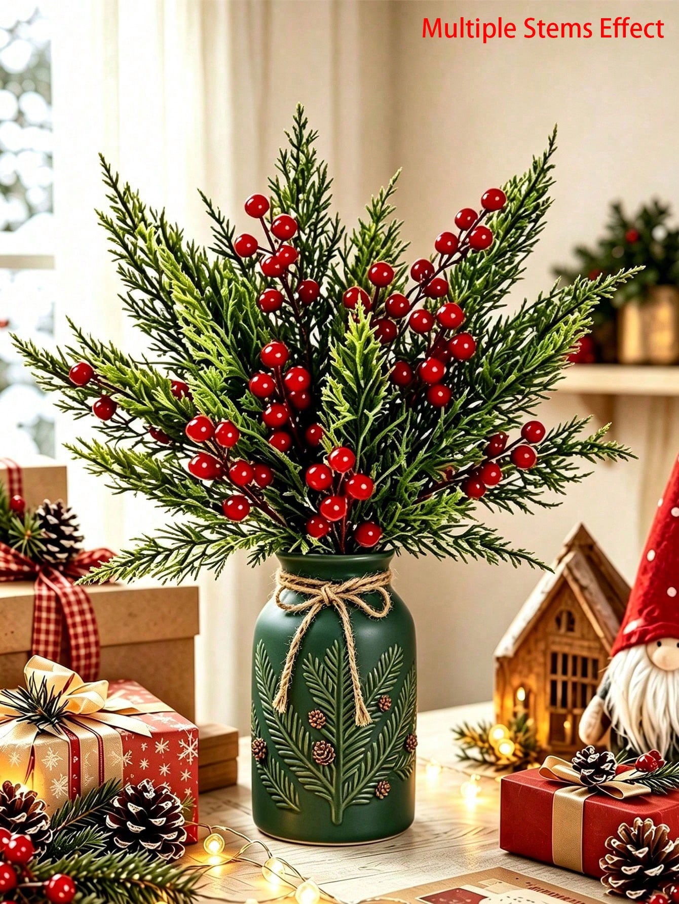 Christmas Tree Artificial - 20 قطعة من أغصان الصنوبر الاصطناعية