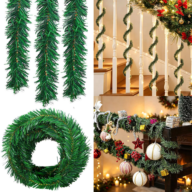 إكليل عيد الميلاد من خشب الصنو - مراجعة Tinsel Garland Decoration وسعره